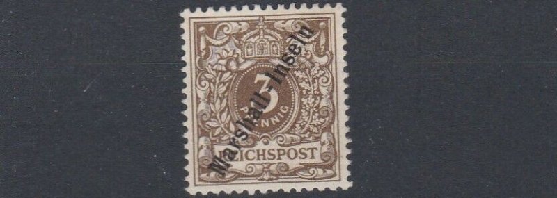 MARSHALL   ISLANDS 1899 - 1900  S G  G5   3PF  GREY BROWN MH