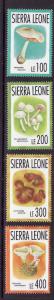 Sierra Leone-Sc#1618//1625-unused NH 1/2 set-Mushrooms-Fungi-1993-