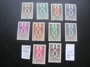 LIBYA GHADAMES  1949 MNH  SC 3N1-8 & 3NC1-2 SET XF $90 (160)