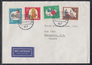 Germany Scott B426-9 - Jan 6, 1968 Cover to Canada