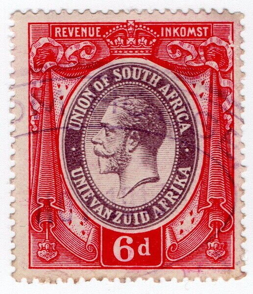 (I.B) South Africa Revenue : Duty Stamp 6d