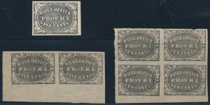 #10X1 & #10X2 REPRINTS FACSIMILE SINGLE, PAIR, & BLOCK OF 4 LOT BS4074