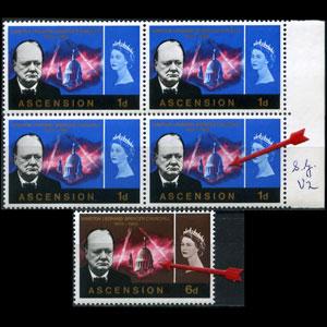 ASCENSION 1966 - SG# V2 Churchill Variety Set of 1 NH