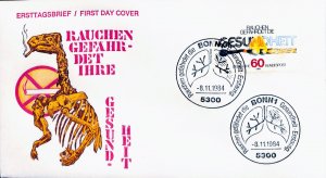 pz10, Germany FDC 1984 smoking lungs medical