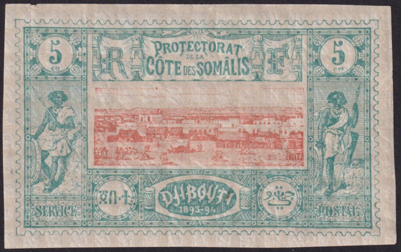 Somali  Coast 1894 Selection of 3 xf mh xf stamps #6, 7, 9