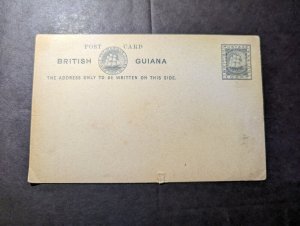 Mint British Guiana Postal Stationery Postcard One Cent Denomination