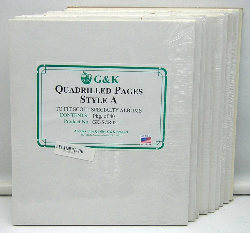 G&K: Quadrilled Pages #GK SCR02, 9-Packages of 40, 360 total pages