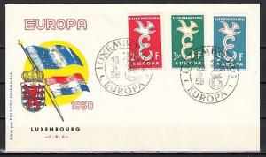 Luxembourg, Scott cat. 341-343. Europa issue. First day cover. ^