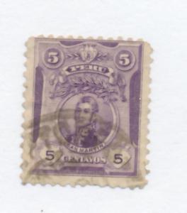 Peru 1909  Scott 180 used - 5c, San Martin