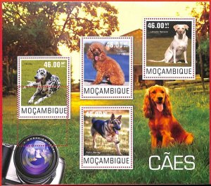 A4269 - MOZAMBIQUE - ERROR MISPERF: 2014 Dogs, Labradors, Dalmatians, Poodles