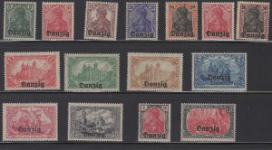 Danzig 1-15, MNH. CV $122.50.