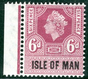 GB ISLE OF MAN QEII Revenue IOM Stamp 6d Claret Mint UMM MNH {samwells}GWHITE76