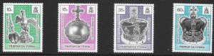 TRISTAN DA CUNHA SG542/5 1993 40th ANNIVERSARY OF CORONATION SET MNH