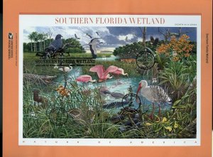 UNITED STATES 2006 SOUTHERN FLORIDA WETLANDS SHEET SOUVENIR PAGE FD CANCELED 