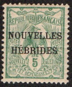 French New Hebrides Sc #1 Mint Hinged