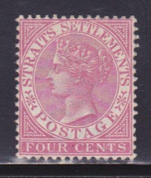 Straits Settlements Scott # 42 F-VF lightly hinged  scv $ 125 ! see pic !