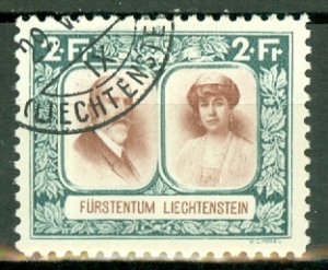 KT: Liechtenstein 107 used perf 10.5 CV $140