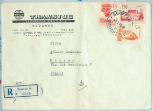 66968 - YUGOSLAVIA - Postal History -  REGISTERED LETTER to ITALY 1966