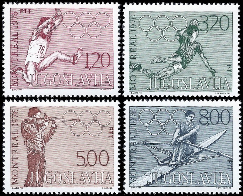Yugoslavia 1976 Sc 1309-12 MNH Montreal Summer Olympics