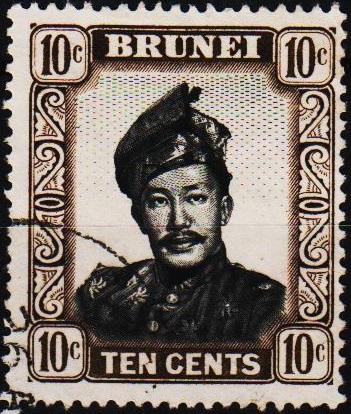 Brunei. 1952 10c. S.G.106 Fine Used