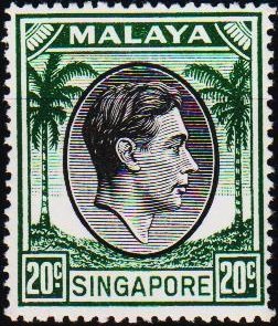 Singapore. 1948 20c S.G.9 Mounted Mint