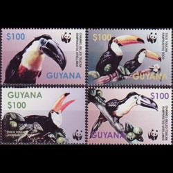 GUYANA 2003 - Scott# 3792a-d WWF-Toucans Set of 4 NH