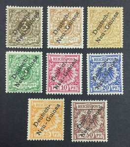 MOMEN: GERMAN COLONIES NEW GUINEA SC #1-6,1a,1b MINT OG H/2NH(1,1a) LOT #62891