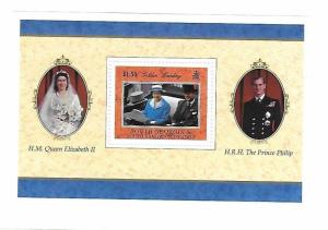 South Georgia 1997 Golden Wedding of QE II & Prince Philip S/S MNH C1