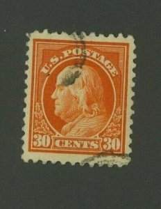 US 1917 30c orange red Franklin, Scott 516, Value = $1.50