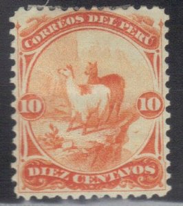 PERU  SC# 17 MINT HINGED 1866-67  10c  SEE SCAN