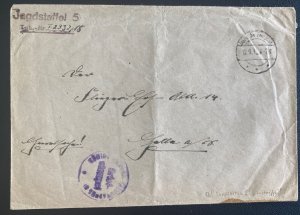 1918 Fighter squadron Post office Germany Stamps Cover To Salle