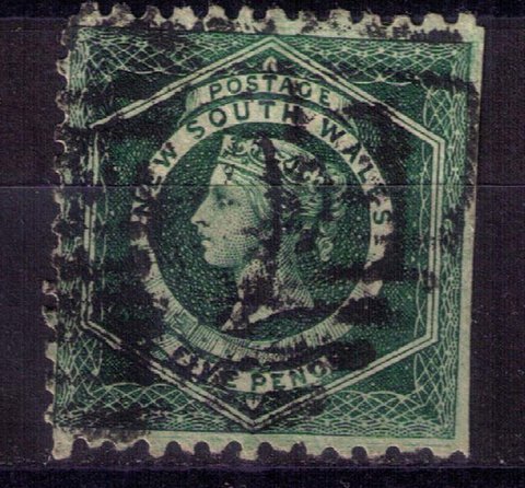 NEW SOUTH WALES Michel 45 DARK GREEN Perf 10 F-VF