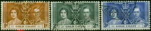 Gold Coast 1937 Coronation Set of 3 SG117-119 Fine Used (2)