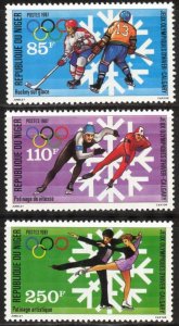 Niger 1987 MNH Stamps Scott 759-761 Sport Olympic Games Ice Hockey