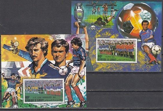 Djibouti, Scott cat. C209-C210. World Cup Soccer issue as Deluxe s/sheets.