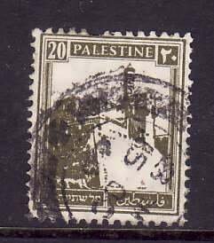 Palestine-Sc#77- id5-used 20m olive green-1927-42-