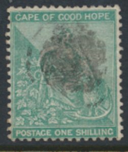 Cape of Good Hope SG 26b SC# 19  blue green Used 1864   see detail and scans