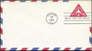 US UC37 FDC Jet. Jan 7, 1965  Very clean and nice.