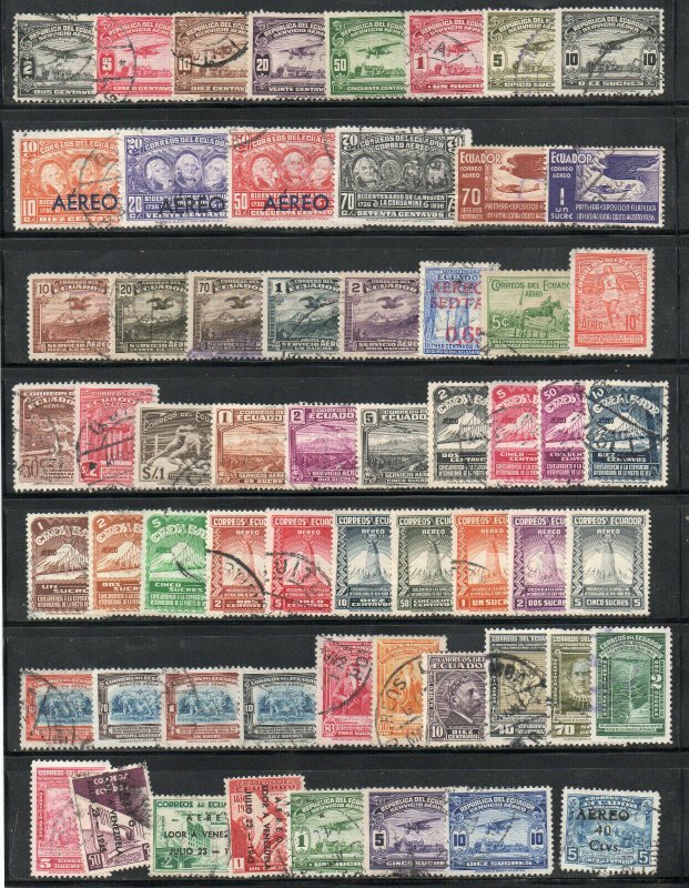 Ecuador - (60) Used Older Issues (few faults possible)  /  Lot 0120082