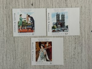 Barbados #467-469 MNH, Silver Jubilee 1977, 2024 SCV $1.10