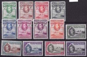 Gold Coast 1938 ½d - 10s original perfs set fine mint sg120-32 cat £349 [ref 2 