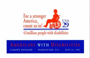 US U629 American's With Disabilities Ceremony Program FDC