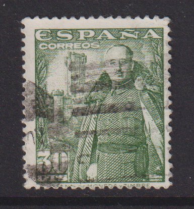 Spain    #802  used 1954  Franco  30c