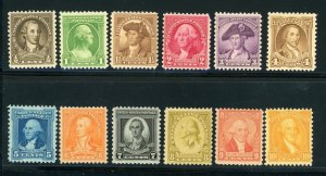 US Stamp #704-715 Set of 12 - Washington Bicentennial - MNH - CV $33.25