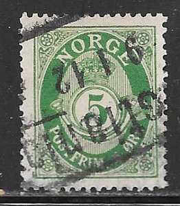 Norway 77: 5o Posthorn, used, F-VF