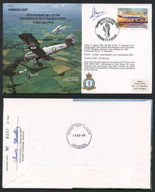 B16c 70th Ann of the Formation of No.17 Squadron Signed by P. Hine