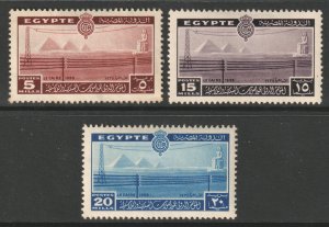 Egypt Scott 228/230 - SG269/271, 1938 Telecommunications Congress Set MH*