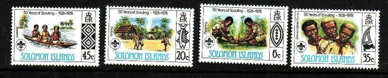 Solomon Is.-Sc#377-80- id9-unused NH set-Boy Scouts-1978-