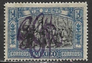MEXICO 1914 1p Mass on Mount of Crosses w Monogram Overprint Sc 379 MHH