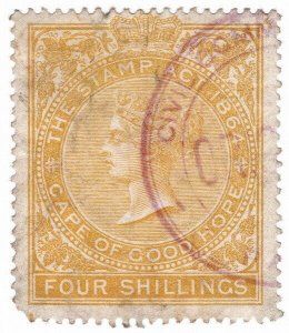 (I.B) Cape of Good Hope Revenue : Stamp Duty 4/- (1878)